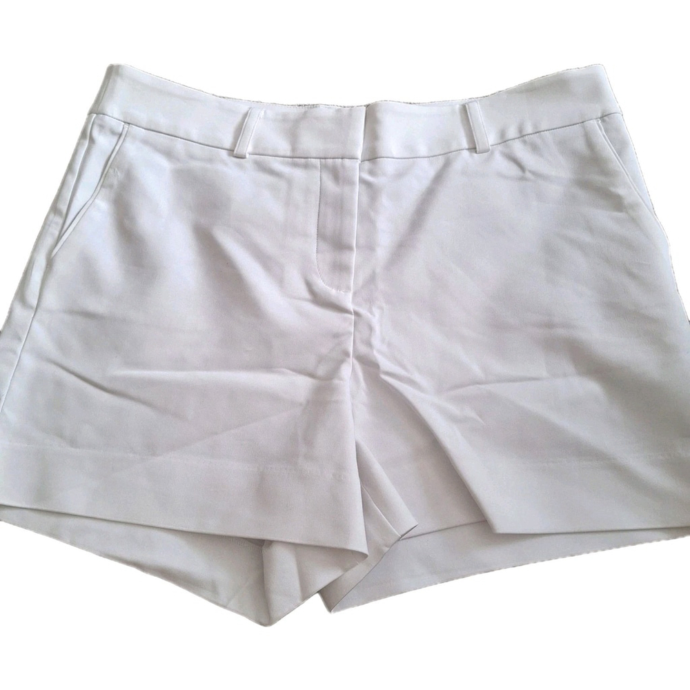Boston Proper White Shorts Womens Size 14 NWOT Classic Preppy Pockets Chino